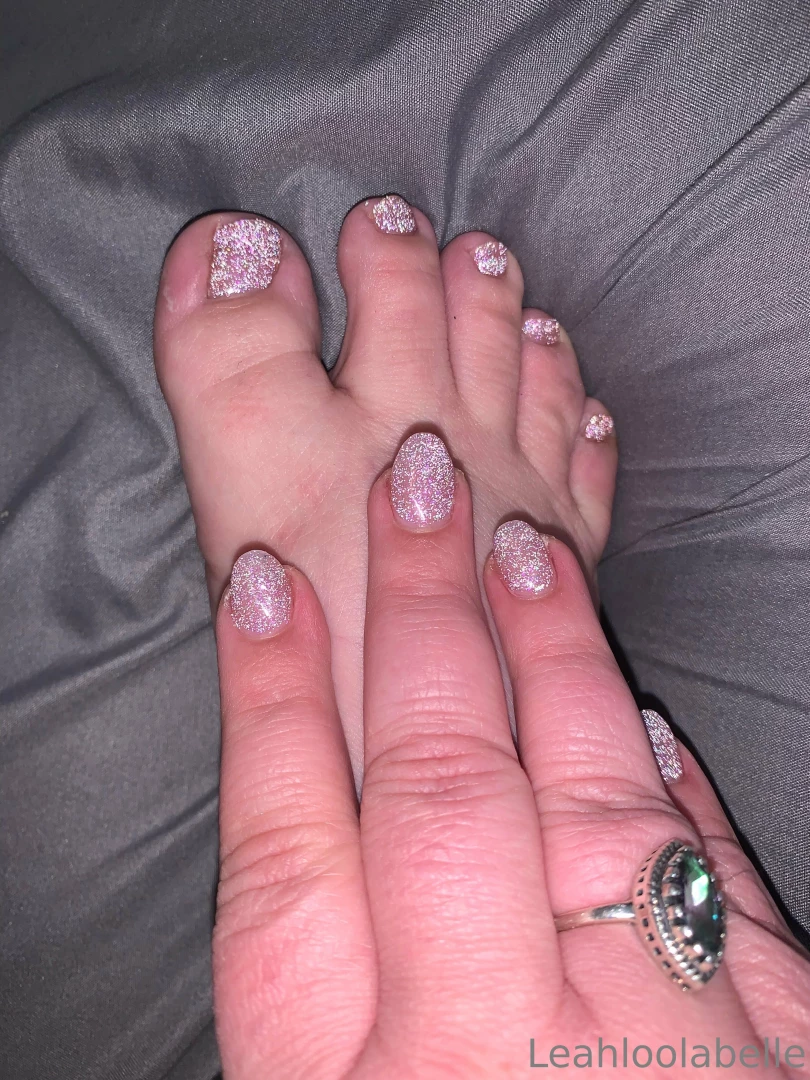 Fingers and toes done look how they glitter like diamonds part 1 