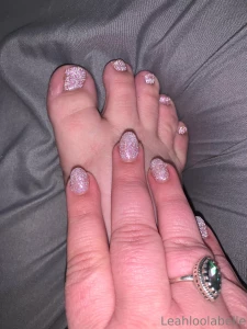 Fingers and toes done look how they glitter like diamonds part 1