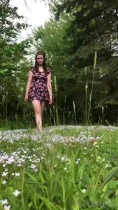 Outdoor walking through flowers so sad that they got mowed after this