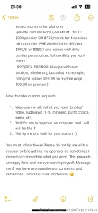 Updated tip menu and prices for pornos part 1