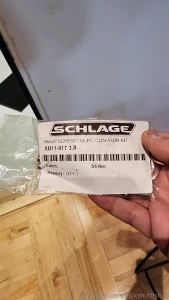 Replaced single cylinder with double cylinder deadbolt thick door kit part 3