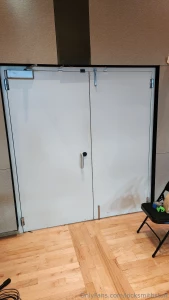 Replaced single cylinder with double cylinder deadbolt thick door kit part 11