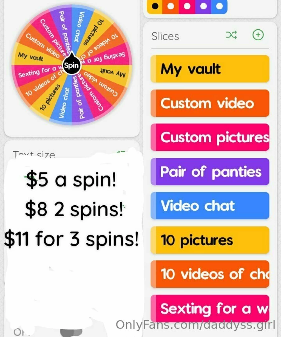 Tip for a spin daddy a little fun for this saturday all good prizes to 