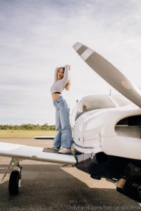 A little preflight stretching