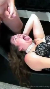 Taking my daily morning load like a good cum slut