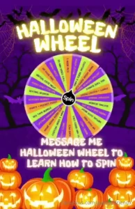 Halloween wheel give my wheel a spooky spin each turn unlocks a