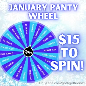 January panty wheel so many naughty prizes waiting for you prizes