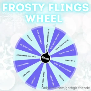 Frosty flings wheel ready to win my most exclusive prizes spin the