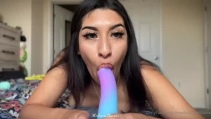 My mouth wide open ready to take your cock it brings me so much