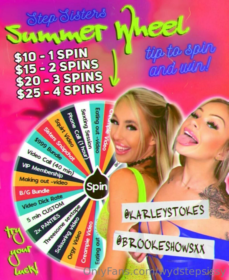 wydstepsissy - Step sisters summer wheel summer is right around the corner babe let s 