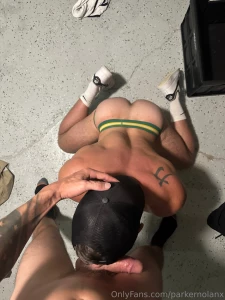 Hung out with countryboy_jock in his garage part 1