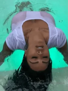 All wet and ready for cock touching myself and getting clean at the part 2