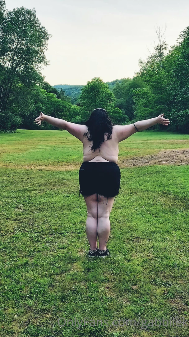 I went and ran around a field topless today 