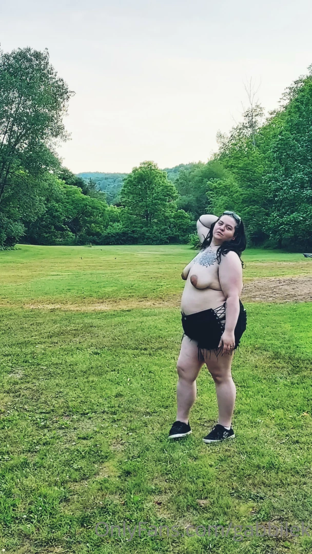 I went and ran around a field topless today part 2 