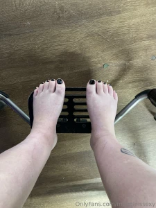 My foot rest left some little marks on my feet who wants to rub them part 4