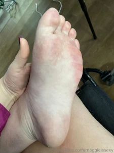My foot rest left some little marks on my feet who wants to rub them part 2