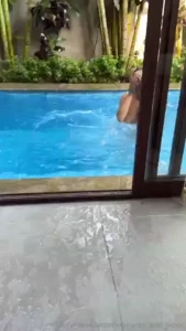 She soaked the living room