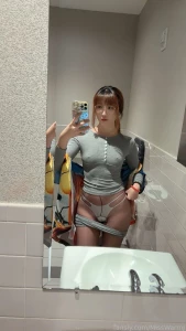 Look at what i m wearing underneath my tight grey clothes but i part 2