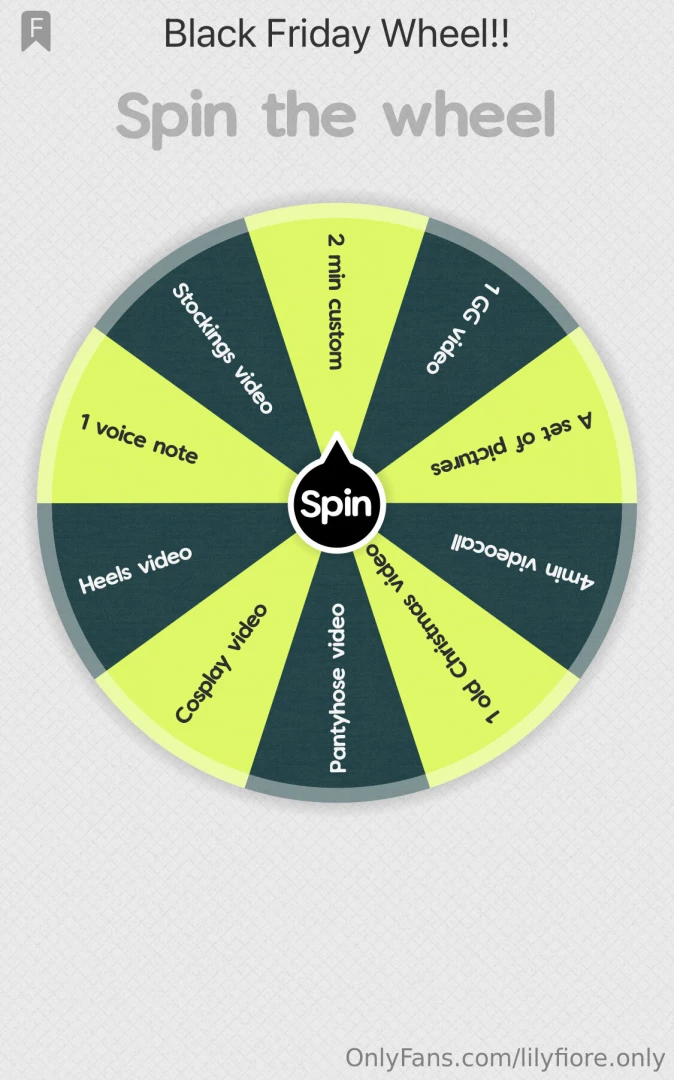 Tip 10 per 1 spin one spin per person only available today till target 