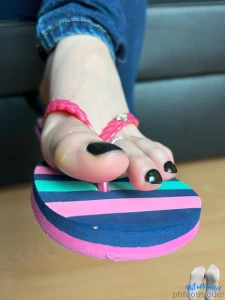 My black toes in flip flops p part 3