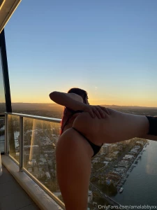 Who wants to fuck me on the balcony part 1