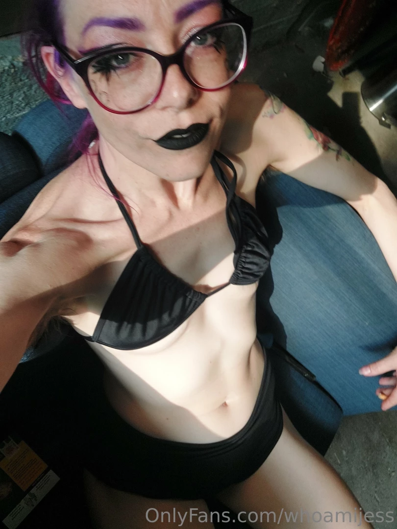 Lounging in my carport 