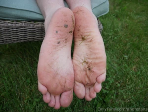 My feet before and after walking barefoot outside first time getting part 36
