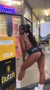 Shaking ass at the deli