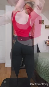 Stretching amp stripping out of my tight yoga clothes