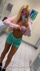 belleolivia3 - Out shopping today quick bathroom nudes stop to show off my boobs they 