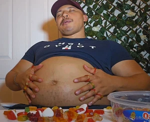 Standing or sitting my gut is like a globe of gluttony becoming more part 1