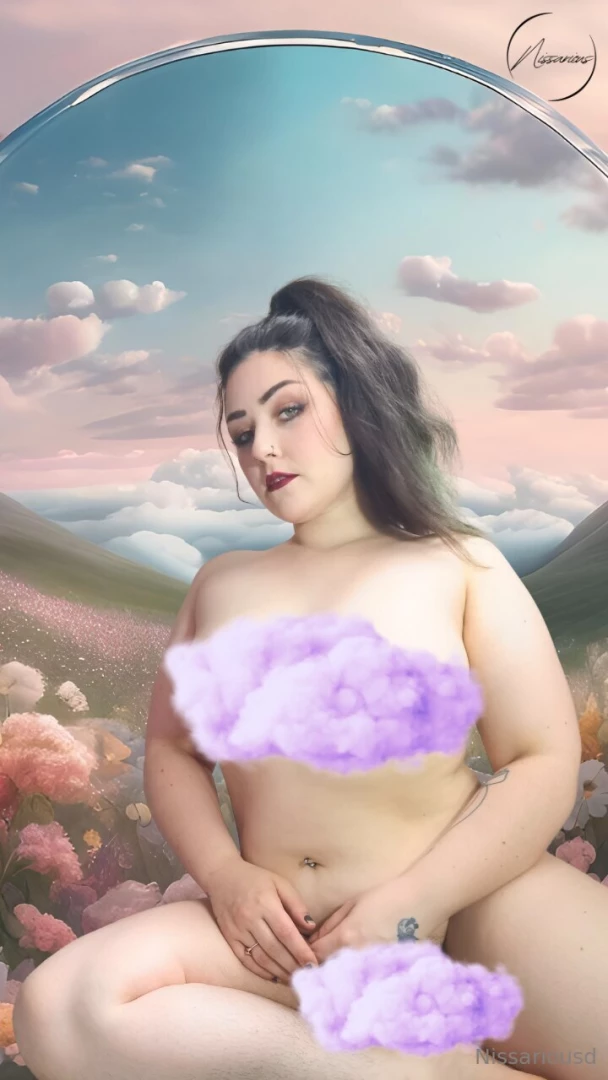 Fully nude angelic nissa for you today served on a bed of flowers with 