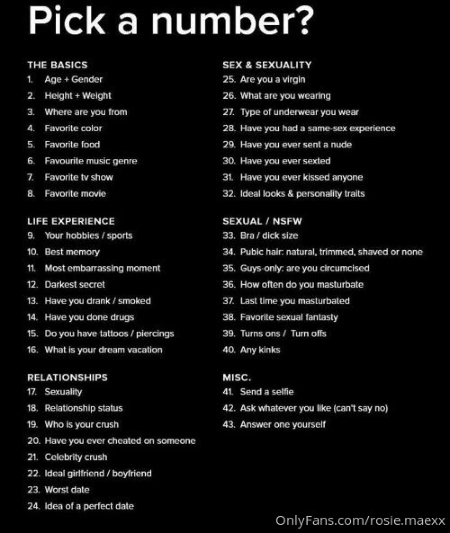 Let s play a game pick a number i ll answer it either post your number 