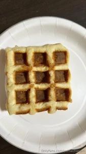 Finally test out my waffle maker what kind of syrup is best you think