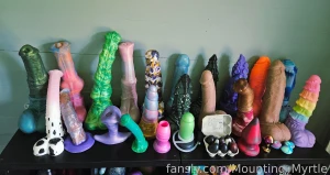 I did some cleaning and decided to count all my toys i have 95 dildos part 1