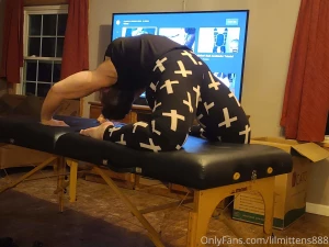 A lil stretching before the fun btw this is just a lil taste of what