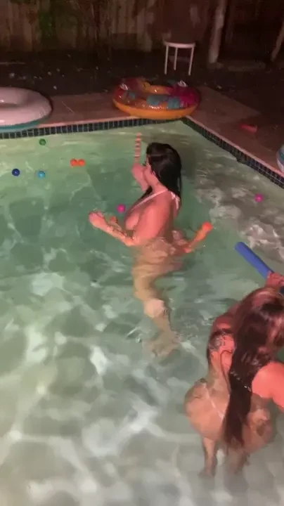 Setting up pool party full videos coming soon on missraquel com 