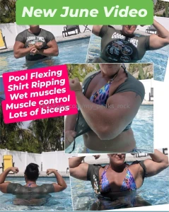 New video preview poster - lots of biceps - shirt ripping - wet