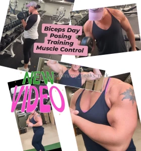 New biceps training video - preview poster - arm training - posing