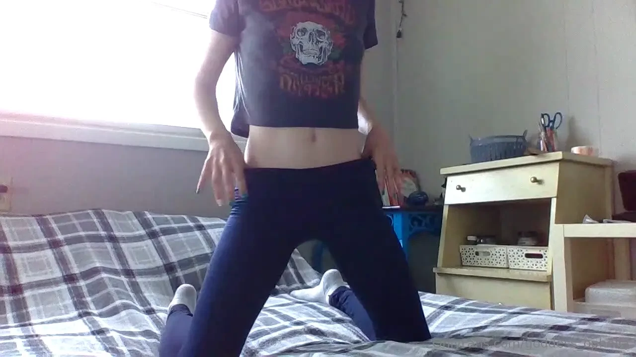 Stripping with feet closeups and facesitting pov 