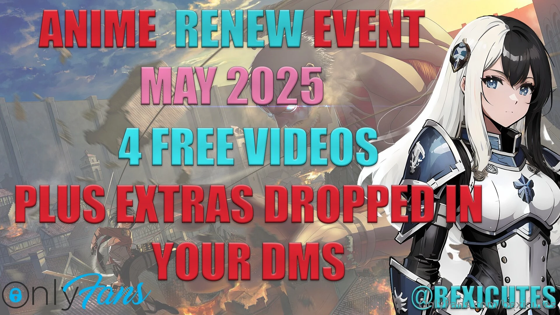 May 2025 renew event just have renew on and recieve 4x new videos 