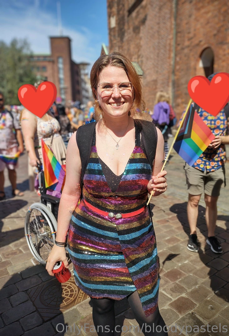 I just got home from celebrating pride lt 3 i had such a nice time 