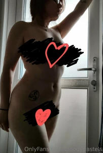 7 pictures fully nude in front of my front door love the lighting