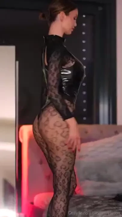 Leather and tights do you like the combi darling 