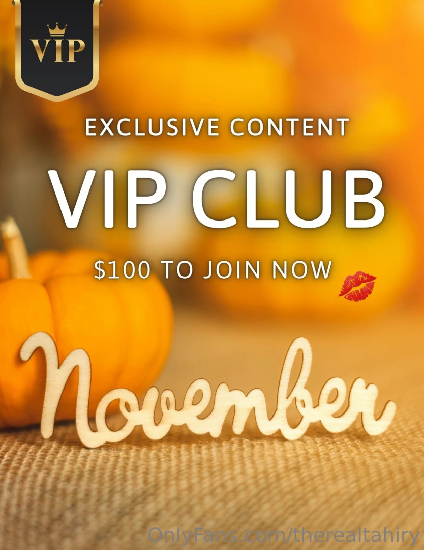 It s november which means new content hurry and join my vip club so 