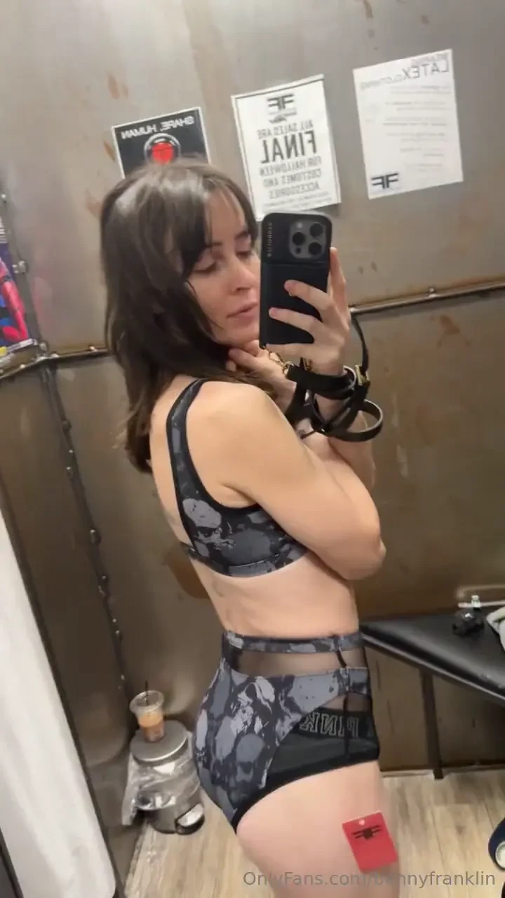 Changing room at a sex store 