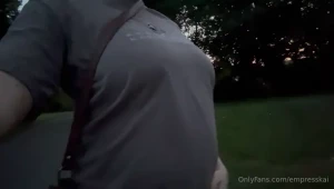 The other day i went on a walk with my big stuffed belly