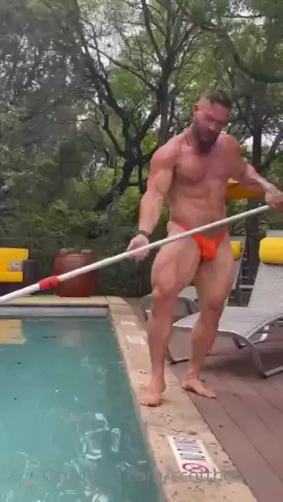 Looks like the pool boy has been working out and he know how to handle 