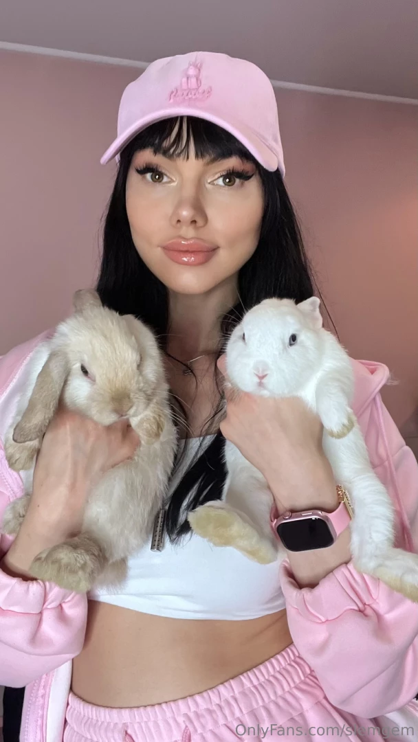 Me and my bunnies are we cute 
