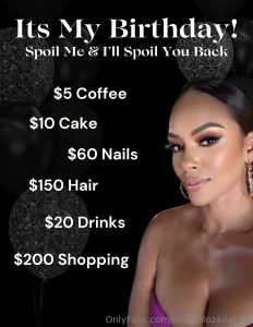 It s my birthday time to celebrate amp spoil each other all day send